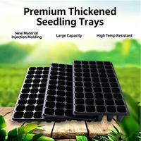 Barquettes de semis en PET noires de 120g, profondes, non toxiques et inodores, réutilisables, robustes, pour serres et légumes.