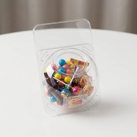 Boîte en plastique transparente jetable en PET pour biscuits, noix, fruits secs