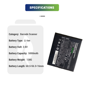 Li-ion 3.8V 5000mAh có thể sạc lại thay thế hbl9000s i9000s Pin Lithium ion cho PDA Máy Quét Mã Vạch Pin - Product Image 2