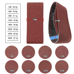 Vente flash <span class=keywords><strong>Bande</strong></span> abrasive 457*76mm <span class=keywords><strong>Bande</strong></span> abrasive en oxyde d'aluminium Bandes <span class=keywords><strong>de</strong></span> ponçage portables pour le travail du bois et le travail des métaux - Product Image 2