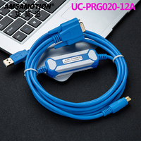 AMSAMOTION UC-PRG020-12A Cable de Programación Aislado de PVC de 2m para PLC Delta Serie AH DVP, Pantalla de Texto HMI Serie DOP-B