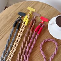 Coloré Long Tissé Téléphone Cas Longe Cou Corde Bandoulière Mobile Téléphone Sangle avec Patch Pour iPhone 16 15 Cas