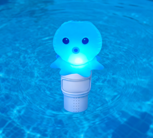 LED Solar <span class=keywords><strong>pulpo</strong></span> <span class=keywords><strong>piscina</strong></span> flotador de <span class=keywords><strong>cloro</strong></span> dispensador químico Color lámpara flotante extraíble taza flotante dispensador de medicamentos - Product Image 6