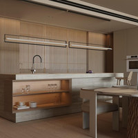 Set Kabinet Dapur Modern Lengkap, Lemari Modular, Panel Pintu Custom, Soft Close, Grosir