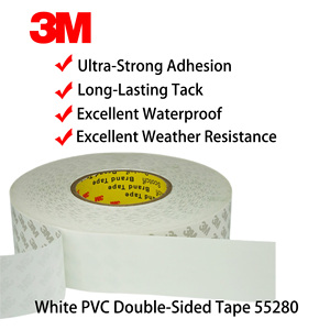 3M 55280 <strong>PVC</strong> <strong>Tape</strong> Roll 0.3mm Double Sided Acrylic Adhesive <strong>Tape</strong>,High Tack Waterproof <strong>PVC</strong> Double Coated <strong>Tape</strong>,Custom Width,Die Cut - Product Image 2