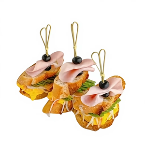 Piques à cocktail en bambou jetables, écologiques, brochettes à fruits en bambou, bâtonnets en bambou biodégradables, hamburger, sandwich - Product Image 3