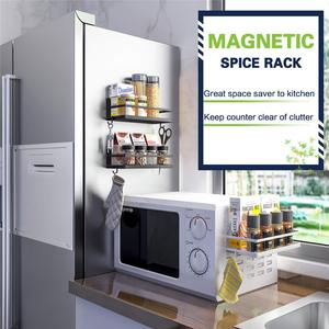 Étagère à épices en métal rangement de cuisine support à épices <span class=keywords><strong>mural</strong></span> en fer gain de place organisateur supports de rangement et supports - Product Image 4