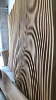 Œuvres d'art paramétriques à grande échelle Sculpture sur bois massif Décoration murale Design d'intérieur 3d pour villas hôtel