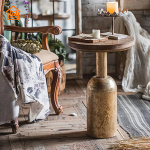 Bắc Âu rắn gỗ hàng đầu Bàn cà phê retro phong cách Pháp trà phòng khách nhà Vàng - Product Image 4