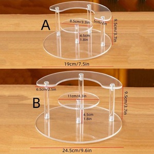 Support à parfum moderne en acrylique écologique, présentoir cosmétique personnalisé, organisateur de gloss à lèvres transparent à 3 niveaux pour comptoir - Product Image 2