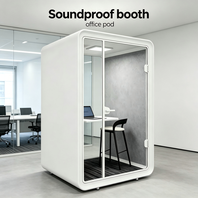 Customized Modern Aluminum Outdoor Study Cabin Soundproof Home Office Meeting Booth for Hotel Living Room & Office Building