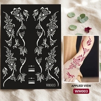 Pochoir creux personnalisable en usine pour tatouage, idéal pour la pâte de henné DIY à domicile, la décoration corporelle pour festivals et fêtes