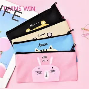 Made in china luxury list of office school stationery items Custom elegent zipper design colorful Oxford pen bag pencil case1180