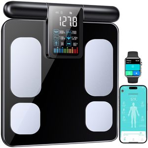 Báscula Digital de Baño Personalizada Única con 8 Electrodos, Analizador de Grasa Corporal, Capacidad de 220 kg, Muestra la Composición Corporal - Product Image 4