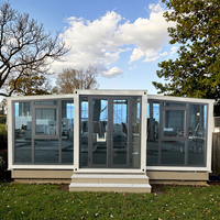 Maison conteneur pliable en acier extensible de 20 pieds, modèle moderne, préfabriquée, villa 2 chambres pour usage commercial disponible