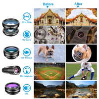 APEXEL Meilleur objectif super téléobjectif 22X, kit d'objectifs macro grand angle, filtre 10 en 1, objectif d'appareil photo mobile pour iPhone, smartphone Android