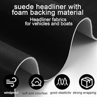 Tissu en suède doux et épais en mica recyclé 100% polyester tricoté avec mousse pour le plafond intérieur