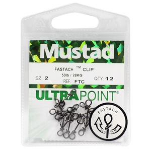 Mustad ULTRAPOINT FASTACH CLIP 0 #-5 # ULTRAPOINT FTC Conector <span class=keywords><strong>de</strong></span> señuelo <span class=keywords><strong>de</strong></span> conexión rápida para Puerto <span class=keywords><strong>de</strong></span> conexión <span class=keywords><strong>de</strong></span> pesca - Product Image 1