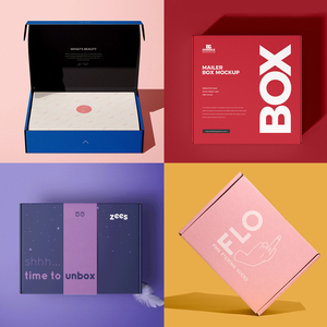 OMT Biểu Tượng Tùy Chỉnh Màu Sóng Các Tông Giấy Bao Bì Quà Tặng Màu Hồng Blanc Boite Cadeau En Carton Mailer Vận Chuyển Hộp - Product Image 3