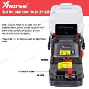 Machine à découper les clés Xhorse Dolphin II XP005L XP-005L avec écran tactile réglable et pince M5, version complète - Product Image 3