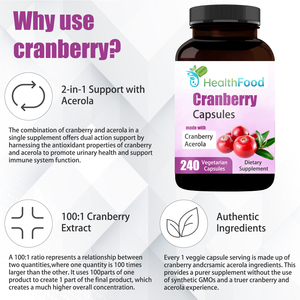 OEM ODM Custom Cranberry Capsules Promote Urinary Health and Support Immune System Function with Dietary <b>Supplement</b> - Product Image 5