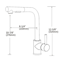 Watermark-grifo de cocina termostático, cuerpo de latón, caliente y fría, extraíble a mano, 3 vías, purificador de agua