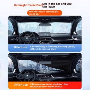 Protection pare-neige pour pare-brise avant de <span class=keywords><strong>voiture</strong></span>, couverture antigel en matériau PE, imperméable, 100% rejet UV/IR, épaisse pour une utilisation hivernale - Product Image 5