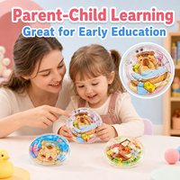 Juguete Educativo de Plástico Portátil con Laberinto de Cuentas para Niños, Entrenamiento de Equilibrio, Regalo Educativo
