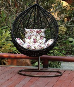 Silla colgante para el hogar para interiores/exteriores, Columpio de ratán con gota de orquídea para balcón, gimnasio, <span class=keywords><strong>Nido</strong></span> de Pájaro - Product Image 2