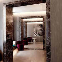 Cadre de porte en marbre naturel de style nordique, Rosso Levento violet, simple.