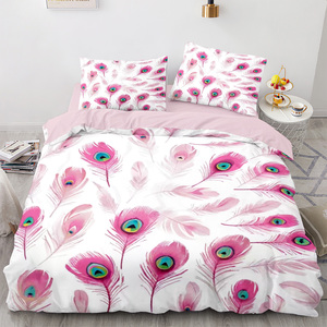 NGHỆ THUẬT Black & White Leaf gấp bedding <span class=keywords><strong>Set</strong></span> hiện đại tối giản <span class=keywords><strong>3D</strong></span> in Duvet cover gối <span class=keywords><strong>Set</strong></span> - Product Image 2