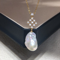 Collier ras du cou exquis en perles d'eau douce naturelles de Zhuji, pendentif perle irrégulière, élégant pour femme de bureau, blanc