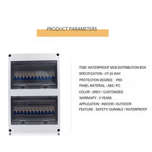 18回路・24回路IP65 MCBボックス、お買い得なDBボックス、MCB配電盤、工場直販 - Product Image 3