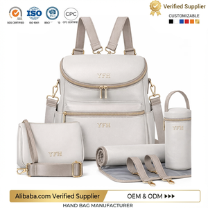 Zaini Multifunzione in Pelle di Grande Capacità per Mamme, <span class=keywords><strong>Borse</strong></span> per <span class=keywords><strong>Pannolini</strong></span> da Viaggio alla Moda - Product Image 1