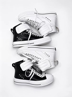 Prix de gros Baskets montantes d'hiver en cuir pleine fleur à lacets avec languette amovible pour hommes et femmes