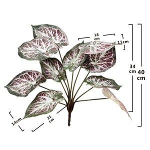 ใบไม้ประดิษฐ์ขายส่งจากโรงงานโดยตรงสำหรับตกแต่งดอกไม้ ต้นไม้จำลองสีเขียว - Product Image 5