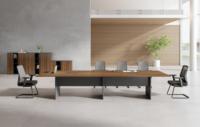 Meubles de bureau modernes de luxe en vente chaude, ensemble de table et de chaises de réunion en bois haut de gamme, bureau de salle de réunion scolaire, panneau en bois, conférences