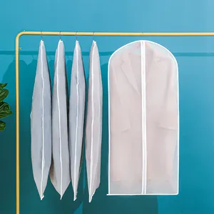 Hanging Garment Bag Clothes Covers Garment Suit Bags Plastic Clothes Cover With Clear Window