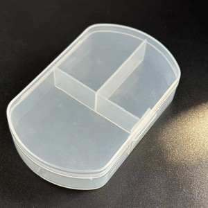 Transparent Plastic Storage Box With Dividers For Jewelry And Small Parts Eco-Friendly Desktop Organizer Rectangle Shape Less - Product Image 2
