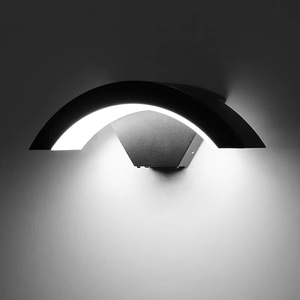 Lampe murale à détecteur de mouvement 20W en métal IP65 résistante aux intempéries, design lunaire, projecteur LED pour véranda, pelouse, villa, éclairage extérieur - Product Image 2
