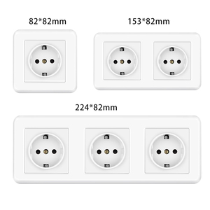 NOVSKI Module mural Diy European Standard White Plastic Frame Socket Light Switch Button Function Combi Power Socket TKA - Product Image 4