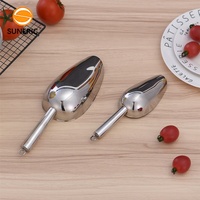 Mini outil de Bar en métal pour grains de café, pelle à glace, seau à glace, pelle à glace en acier inoxydable