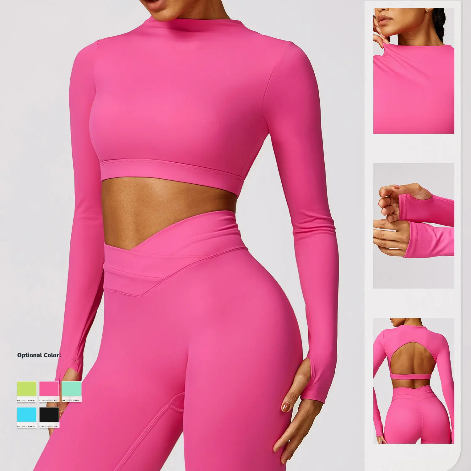 PASUXI 2024 personalizado 2 uds ropa deportiva Fitness ropa deportiva acanalado sin costuras entrenamiento gimnasio conjunto Yoga conjuntos mujeres