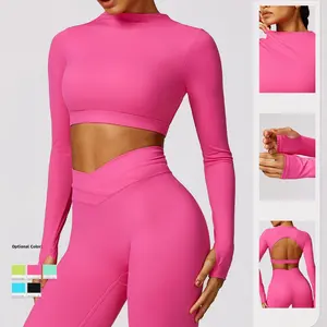 PASUXI 2024 Custom 2PCS Active wear Fitness Sport bekleidung Gerippte nahtlose Workout Gym Set Yoga Sets Frauen