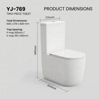 Kidoir WC moderne en céramique deux pièces à chasse d'eau Tornado, à poser au sol, avec abattant UF à fermeture douce, pour salle de bain, vente en gros