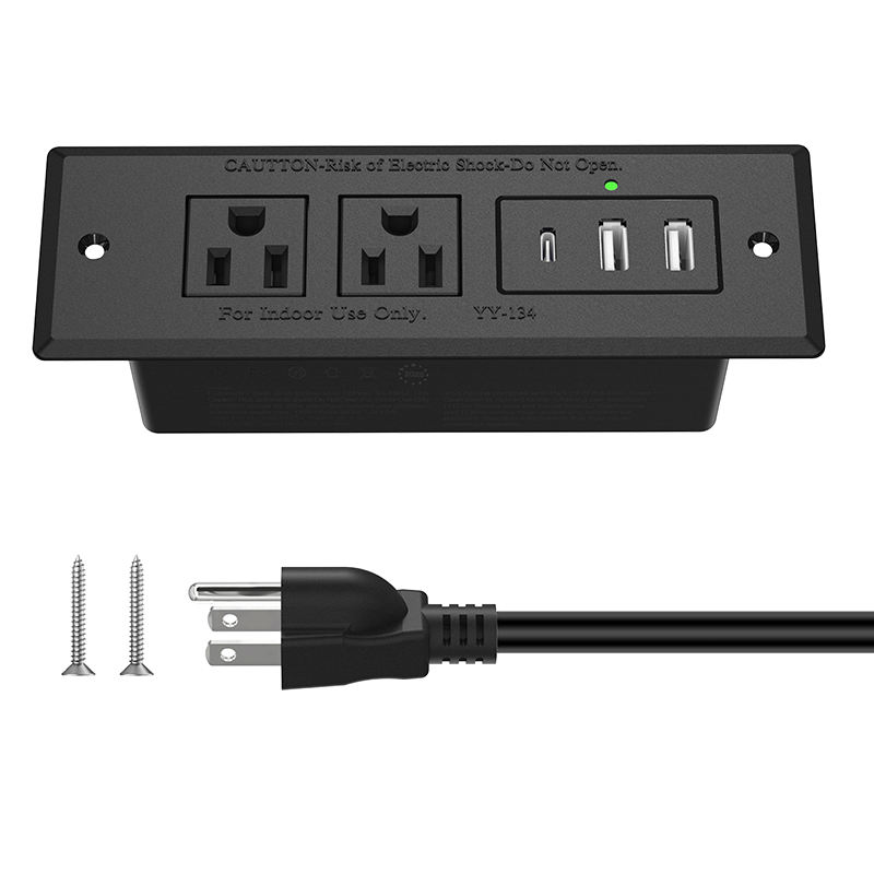 Negro 5V 2.1A 2 USB-A USB C