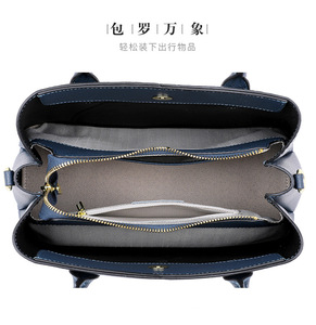 Sac à main de luxe grande capacité en cuir véritable pour femme, nouveau modèle, sac fourre-tout à bandoulière, vente en gros d'usine - Product Image 2