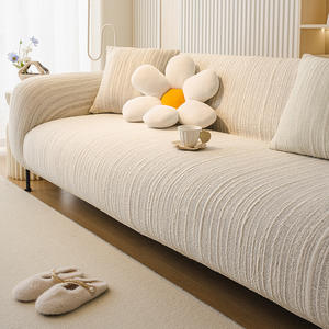 Funda de sofá de cobertura completa, elástica, de una pieza, antideslizante, antiarañazos para gatos, para sala de estar, dormitorio, tela chenilla - Product Image 1