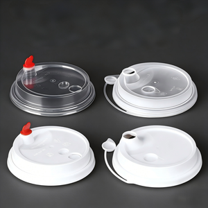 Couvercle multifonctionnel séparé en PP <span class=keywords><strong>pour</strong></span> gobelets à <span class=keywords><strong>bulles</strong></span>, café, gobelets en papier, accessoire d'emballage alimentaire jetable anti-fuite - Product Image 2