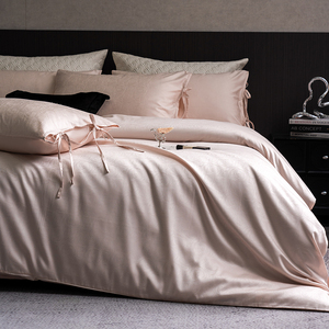 Set <span class=keywords><strong>di</strong></span> Lenzuola in Puro Cotone <span class=keywords><strong>di</strong></span> Lusso Minimalista Italiano, Quattro Pezzi: Lenzuola, Federe, Copripiumino - Product Image 5